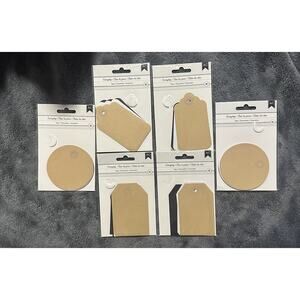 American Crafts Kraft Paper Tags Assorted Shapes | 16 ct Each | Lot of 6 Packs